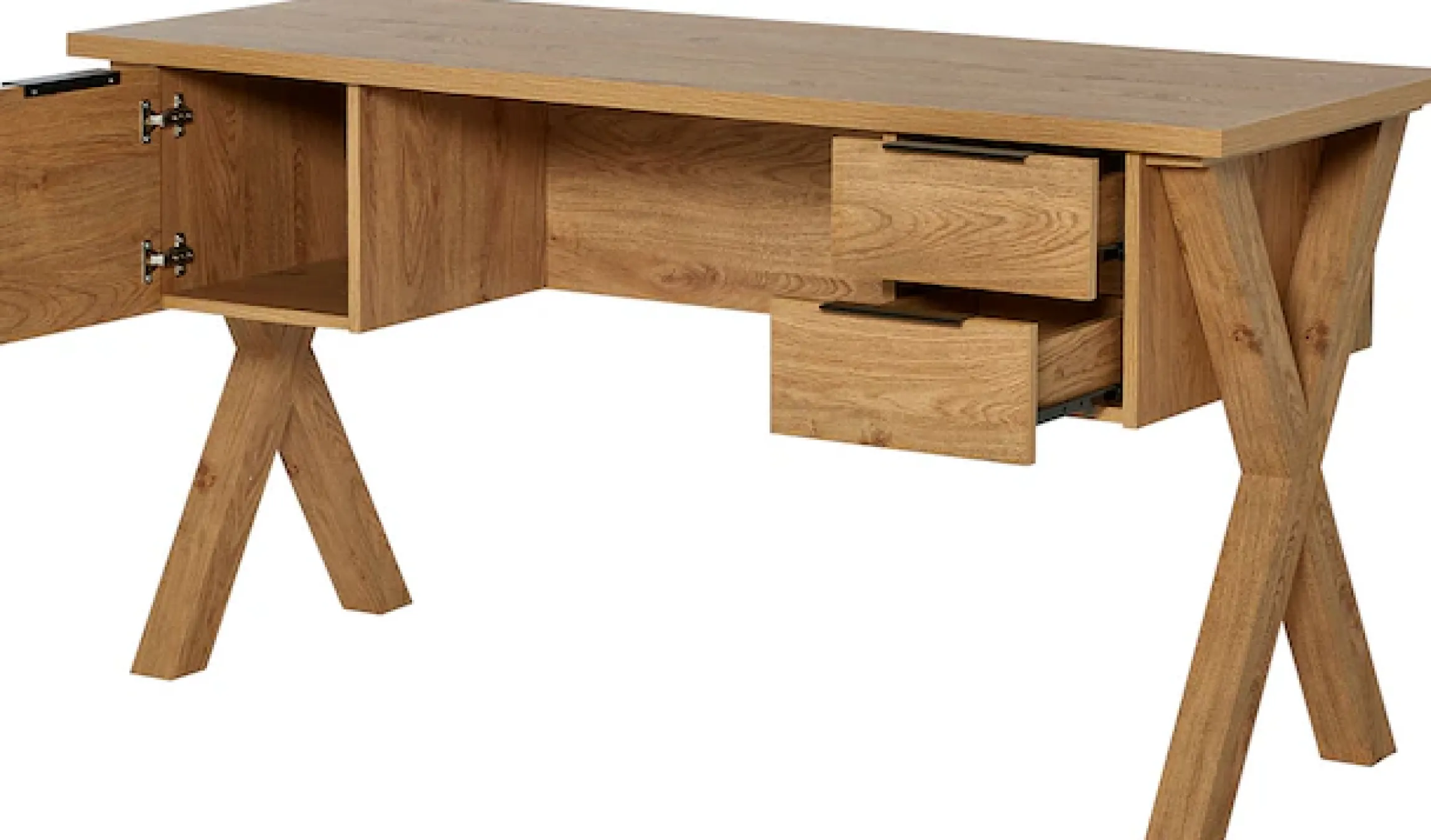 Jahnke Schreibtisch »X-CLUB D 15« 1 Stk. tlg. große Arbeitsfläche, stabiles X-Gestell, Stauraum, Breite ca. 146 cm