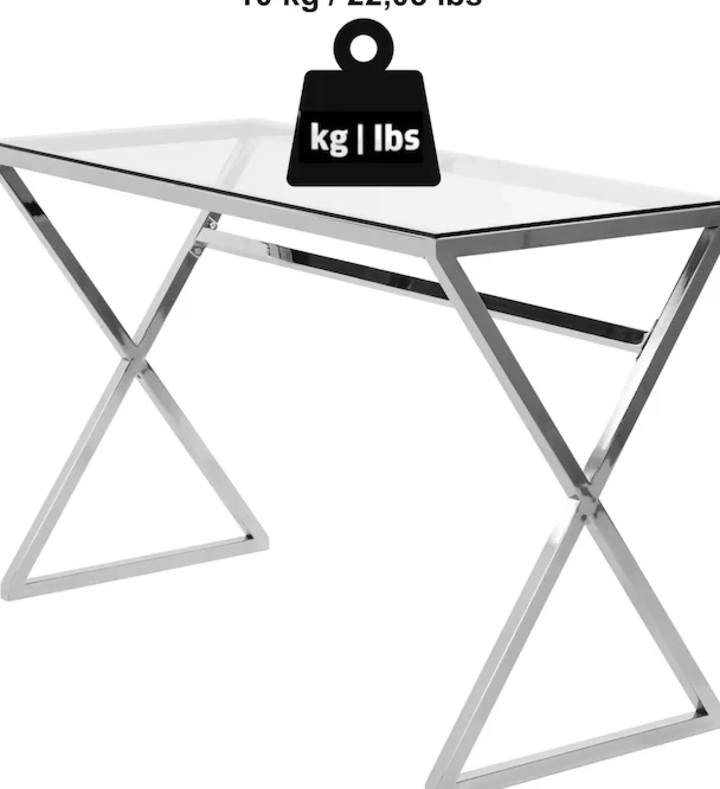Jahnke Schreibtisch »XTRA« 1 Stk. tlg. Schreib-, Schmink-, Konsolentisch, Oberplatte aus ESG-Sicherheitsglas