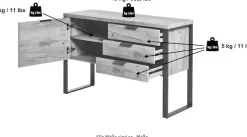 Jahnke Sideboard »LOOP« Breite ca. 119 cm