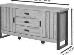 Jahnke Sideboard »RIVA SB 150« 1 Stk. tlg. Sideboard, 2 Türen & 3 Schubladen, Breite 153 cm