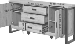 Jahnke Sideboard »RIVA SB 150« 1 Stk. tlg. Sideboard, 2 Türen & 3 Schubladen, Breite 153 cm