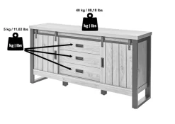 Jahnke Sideboard »SLIDE SBS 150« 1 Stk. tlg. Sideboard mit 2 Schiebetüren, Metallgestell, Breite ca. 150cm