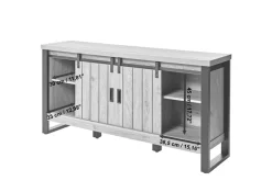 Jahnke Sideboard »SLIDE SBS 150« 1 Stk. tlg. Sideboard mit 2 Schiebetüren, Metallgestell, Breite ca. 150cm