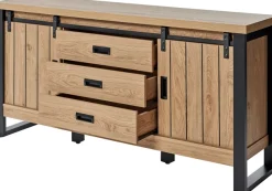 Jahnke Sideboard »SLIDE SBS 150« 1 Stk. tlg. Sideboard mit 2 Schiebetüren, Metallgestell, Breite ca. 150cm