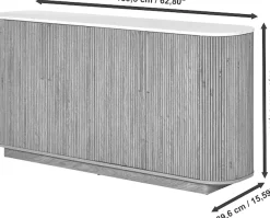 Jahnke Sideboard »STRING SB 160« 1 Stk. tlg. Sideboard, 4-türig, Marmor-Look, Breite 159,5 cm
