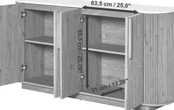 Jahnke Sideboard »STRING SB 160« 1 Stk. tlg. Sideboard, 4-türig, Marmor-Look, Breite 159,5 cm