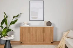 Jahnke Sideboard »STRING SB 160« 1 Stk. tlg. Sideboard, 4-türig, Marmor-Look, Breite 159,5 cm