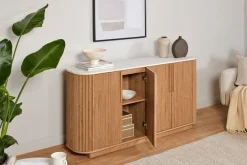 Jahnke Sideboard »STRING SB 160« 1 Stk. tlg. Sideboard, 4-türig, Marmor-Look, Breite 159,5 cm