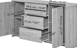Jahnke TV-Board »MOON TV 175« 1 Stk. tlg. Sideboard, 2 Türen & 3 Schubladen, abgerundet, Breite ca. 160 cm