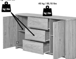 Jahnke TV-Board »MOON TV 175« 1 Stk. tlg. Sideboard, 2 Türen & 3 Schubladen, abgerundet, Breite ca. 160 cm