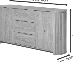Jahnke TV-Board »MOON TV 175« 1 Stk. tlg. Sideboard, 2 Türen & 3 Schubladen, abgerundet, Breite ca. 160 cm