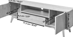 Jahnke TV-Board »WAVE TV 170« 1 Stk. tlg. TV-Board, Retro-Stil, Front in Wellendesign, Breite ca. 170 cm