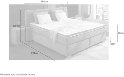 Jockenhöfer Gruppe Boxspringbett »Ronja, inkl. 7-Zonen-TTFK-Matratzen, Kaltschaum-Topper« inkl. 4 Kissen, 180x200 cm, verschiedene Härtegrade wählbar
