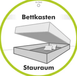 Jockenhöfer Gruppe Boxspringbett »AMY mit Bettkasten, inkl. Taschenfederkernmatratze Härtegrad H3 bis H4« mit 6 cm Kaltschaum-Topper, Cord-Bezug, 180x200 und 200x200 cm
