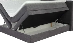 Jockenhöfer Gruppe Boxspringbett »AMY mit Bettkasten, inkl. Taschenfederkernmatratze Härtegrad H3 bis H4« mit 6 cm Kaltschaum-Topper, Cord-Bezug, 180x200 und 200x200 cm
