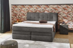 Jockenhöfer Gruppe Boxspringbett »AMY mit Bettkasten, inkl. Taschenfederkernmatratze Härtegrad H3 bis H4« mit 6 cm Kaltschaum-Topper, Cord-Bezug, 180x200 und 200x200 cm