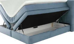 Jockenhöfer Gruppe Boxspringbett »AMY mit Bettkasten, inkl. Taschenfederkernmatratze Härtegrad H3-H4« mit 6 cm Kaltschaum-Topper, Samt-Bezug, 180x200 und 200x200 cm