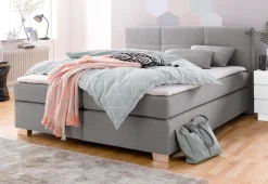 Jockenhöfer Gruppe Boxspringbett »Evita« inkl. Topper und Kissen, erhältlich in 140 & 180cm Breite
