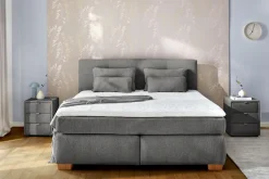 Jockenhöfer Gruppe Boxspringbett »Ulla, Wende-Bonell-Federkernmatratze (H2/H3)« inklusive Topper und 4 Kissen, Bettbreite 160 cm oder 180 cm wählbar