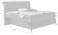 Jockenhöfer Gruppe Boxspringbett »Scarlett mit einer hochwertigen 7-Zonen-Tonnentaschenfederkernmatratze« H3, H3/H4 oder H4,und einem 9cm Kaltschaum-Topper