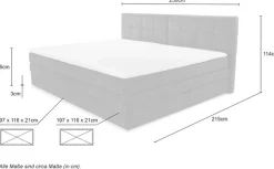 Jockenhöfer Gruppe Boxspringbett »Casa Grande in der Breite 240cm, Familienbett mit Bettkasten (1.000 L)« 7-Zonen-TTFK-Matratze, KS-Topper, verschiedene Härtegrade wählbar