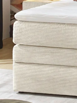 Jockenhöfer Gruppe Boxspringbett »AMY mit Bettkasten, inkl. Bonnell- oder Taschenfederkernmatratze H2-H4« mit Bettkasten und Topper