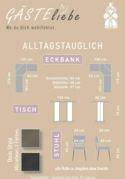 Jockenhöfer Gruppe Eckbankgruppe »Theo (Set, 4-tlg. Tisch, Bank und 2 Stühle) 2 Farben wählbar« Set, 4 tlg. Bank links/rechts montierbar, mit Stauraum, Stühle im 2er Set