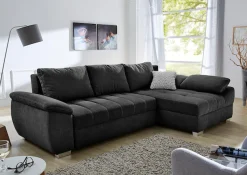 Jockenhöfer Gruppe Ecksofa »Alster L-Form, B: 268 cm« mit Schlaffunktion, Bettkasten & Zierkissen