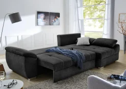Jockenhöfer Gruppe Ecksofa »Alster L-Form, B: 268 cm« mit Schlaffunktion, Bettkasten & Zierkissen