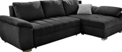 Jockenhöfer Gruppe Ecksofa »Alster L-Form, B: 268 cm« mit Schlaffunktion, Bettkasten & Zierkissen