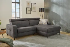 Jockenhöfer Gruppe Ecksofa »Doppio L-Form, B: 247 cm, mit elektr. Relaxfunktion und« Kopfteilverstellung, USB-Anschluss, induktive Ladestation & Zierkissen