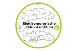 Jockenhöfer Gruppe Ecksofa »Doppio L-Form, B: 247 cm, mit elektr. Relaxfunktion und« Kopfteilverstellung, USB-Anschluss, induktive Ladestation & Zierkissen