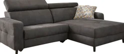Jockenhöfer Gruppe Ecksofa »Doppio L-Form, B: 247 cm, mit elektr. Relaxfunktion und« Kopfteilverstellung, USB-Anschluss, induktive Ladestation & Zierkissen
