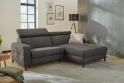 Jockenhöfer Gruppe Ecksofa »Doppio L-Form, B: 247 cm, mit elektr. Relaxfunktion und« Kopfteilverstellung, USB-Anschluss, induktive Ladestation & Zierkissen