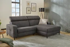 Jockenhöfer Gruppe Ecksofa »Doppio L-Form, B: 247 cm, mit elektr. Relaxfunktion und« Kopfteilverstellung, USB-Anschluss, induktive Ladestation & Zierkissen