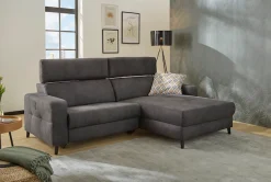 Jockenhöfer Gruppe Ecksofa »Doppio L-Form, B: 247 cm, mit elektr. Relaxfunktion und« Kopfteilverstellung, USB-Anschluss, induktive Ladestation & Zierkissen
