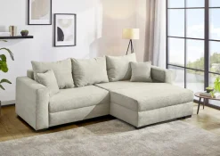 Jockenhöfer Gruppe Ecksofa »Elmau, Größe Ottomane: XL,B:261cm« mit Schlaffunktion, Bettkasten & 2 Zierkissen