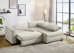 Jockenhöfer Gruppe Ecksofa »Elmau, Größe Ottomane: XL,B:261cm« mit Schlaffunktion, Bettkasten & 2 Zierkissen