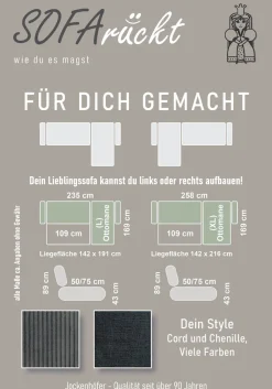 Jockenhöfer Gruppe Ecksofa »Elmau, Größe Ottomane: XL,B:261cm« mit Schlaffunktion, Bettkasten & 2 Zierkissen