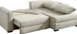 Jockenhöfer Gruppe Ecksofa »Elmau, Größe Ottomane: XL,B:261cm« mit Schlaffunktion, Bettkasten & 2 Zierkissen