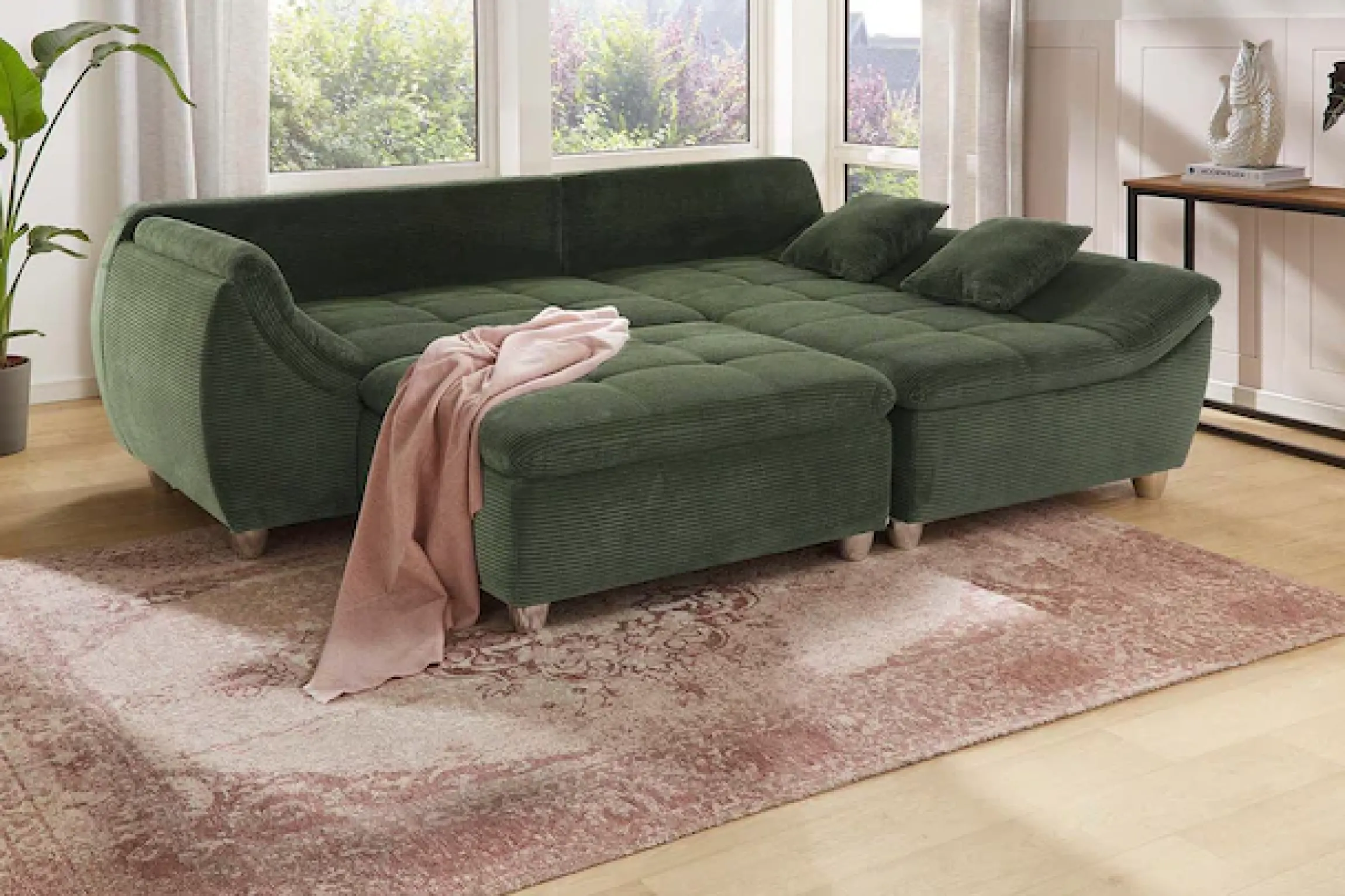Jockenhöfer Gruppe Ecksofa »Genua L-Form, B: 250 cm« mit 2 Zierkissen