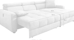 Jockenhöfer Gruppe Ecksofa »Move, L-Form, B: 270cm, mit 60 cm elektrischer Sitztiefenverstellung« 140kg Belastbarkeit je Sitz, Kopfteilverstellung & USB-Anschluss