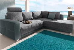 Jockenhöfer Gruppe Ecksofa »Orlando L-Form, B: 257 cm« mit Schlaffunktion, Bettkasten, Zierkissen & Kopfstützen