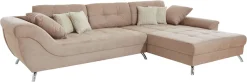 Jockenhöfer Gruppe Ecksofa »San Francisco L-Form, B: 358 cm« mit Zierkissen, eingearbeiteter Kaltschaummatte