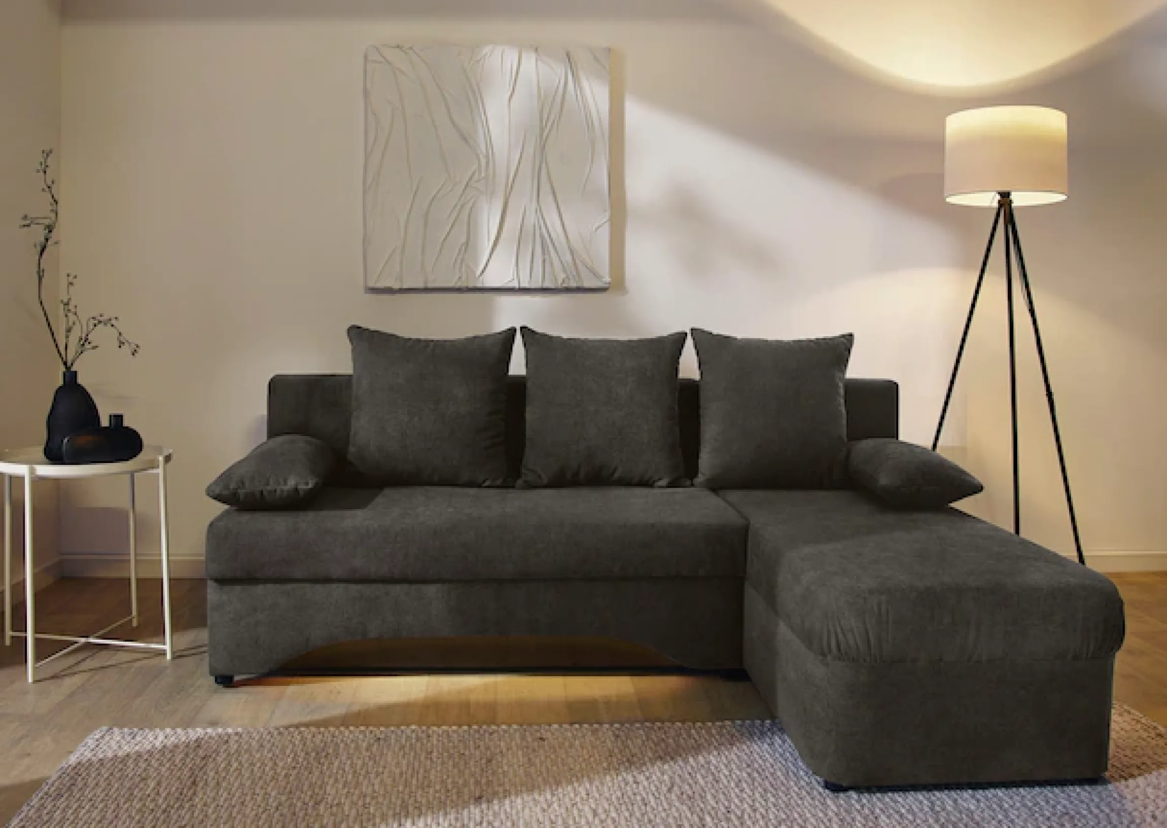 Jockenhöfer Gruppe Ecksofa »Starlight L-Form, B: 191 cm« mit Schlaffunktion, Bettkasten & Licht, Unser Dauertiefpreis