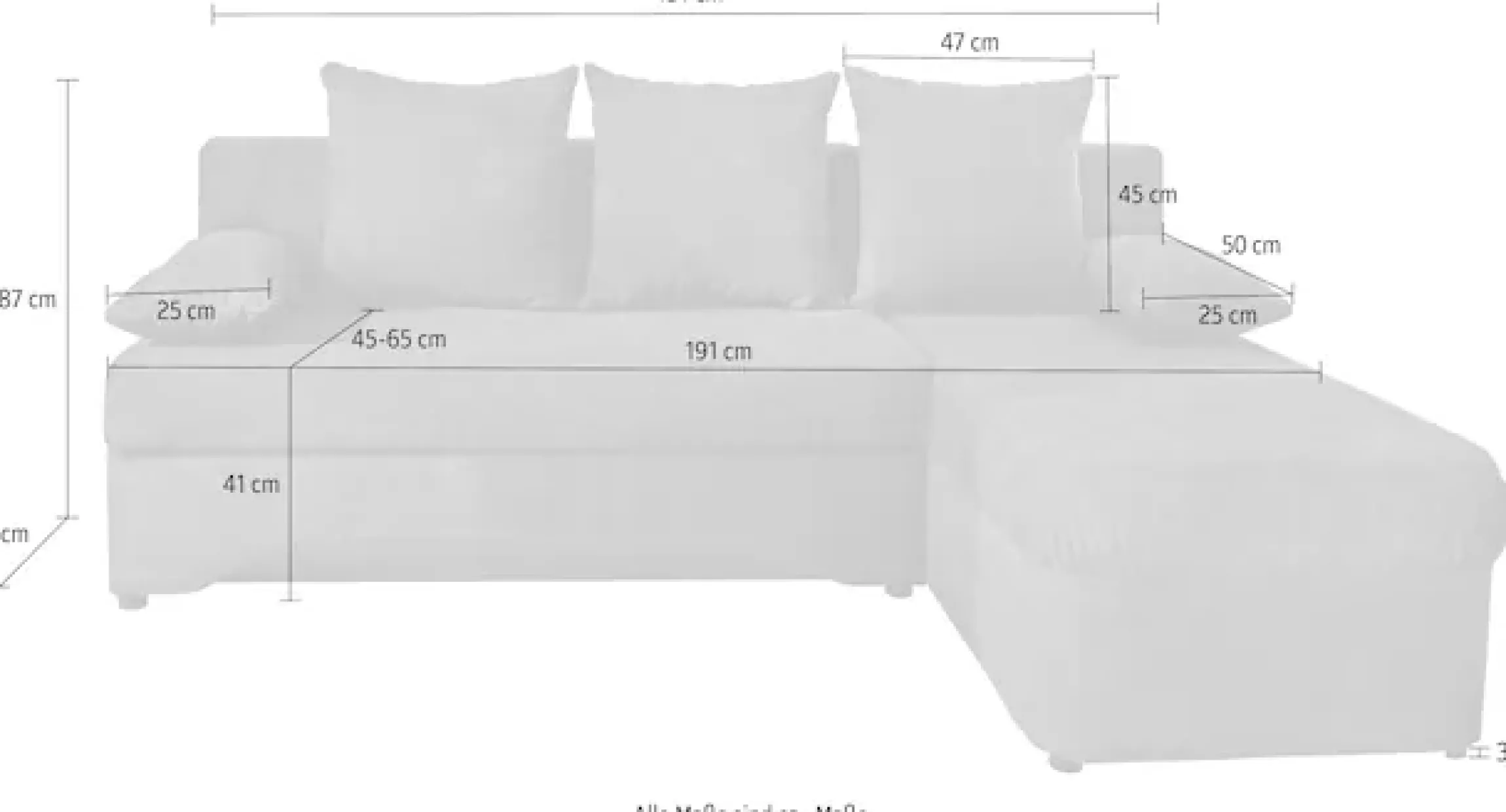 Jockenhöfer Gruppe Ecksofa »Starlight L-Form, B: 191 cm« mit Schlaffunktion, Bettkasten & Licht, Unser Dauertiefpreis
