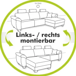 Jockenhöfer Gruppe Ecksofa »Sunset L-Form, B: 257 cm, Liegefl. 160x223 cm Dauerschlafsofa« Tonnentaschen-Federkern, Kaltschaumtopper, Bettkasten & Zierkissen