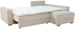 Jockenhöfer Gruppe Ecksofa »Sunset L-Form, B: 257 cm, Liegefl. 160x223 cm Dauerschlafsofa« Tonnentaschen-Federkern, Kaltschaumtopper, Bettkasten & Zierkissen