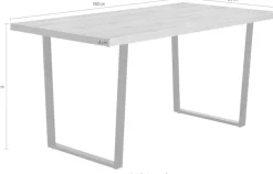 Jockenhöfer Gruppe Esstisch »Leipzig« stilvolle Wildeiche-Optik, melaminbeschichtet, 160x80 cm