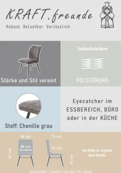 Jockenhöfer Gruppe 4-Fußstuhl »Bennett« (Set) 2 Stk.4-Fuss Stuhl, bis zu 200 kg belastbar, Taschenfederkern
